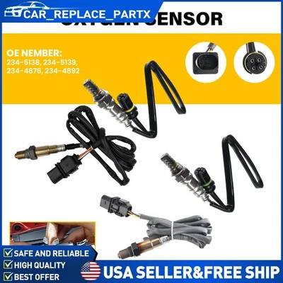 Set of 4 Oxygen O2 Sensors For BMW 2008 2009 2010 135I 335I 3.0L L6 Turbocharged Foto 1 de 4