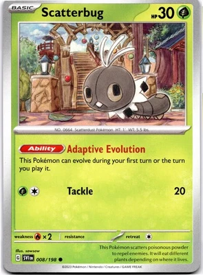Scatterbug Common SV01: Scarlet & Violet Base Set 008/198 NM Pokemon - Image 1 of 2