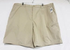 New Men's PEBBLE BEACH Khaki Tan Dry-Luxe Performance Tan Golf Shorts Sz 44 - Picture 1 of 12