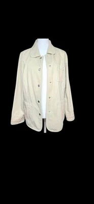 Chaqueta Denim & Co Caqui Beige Forrada Talla M Informal Tostada Manga Larga Cálida Nueva Sin Etiquetas. Foto 1 de 4