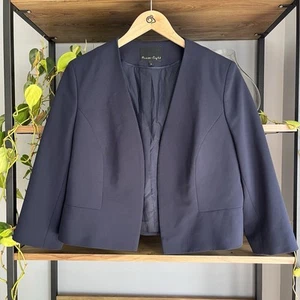 Phase Eight Tally Jacket Navy 16 Cropped Bolero Occasion Worn Once - Picture 1 of 8