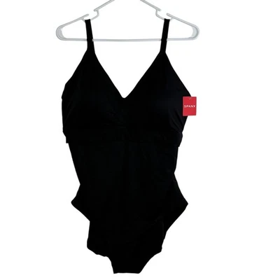 Traje de baño SPANX clásico de una pieza NUEVO talla 2X suavizante adelgazante negro Foto 1 de 4