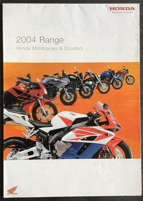 HONDA Motorcycle Range Sales Brochure 2004 #MCBROCH002 11/03  Cruisers SCOOTERS+ - Image 1 of 2
