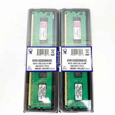 Kingston 4GB (2x2GB) DDR3-1333 PC3-10600 Desktop Memory RAM Unopened - Image 1 of 3