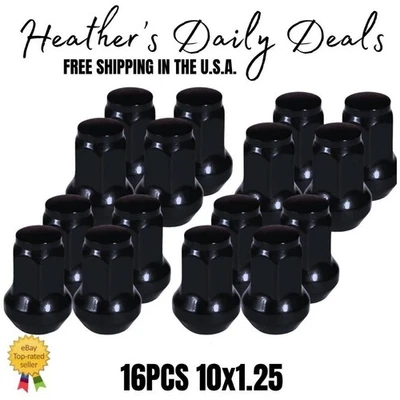 16 Bulge Lug Nuts 2010-2015 Can-Am Outlander Max 800R XT-P Rim Wheel Nut Black - Image 1 of 3