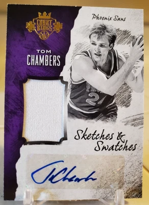2017 Court Kings Auto TOM CHAMBERS #/125 Autograph Game-Worn Jersey RELIC Card - Image 1 of 2