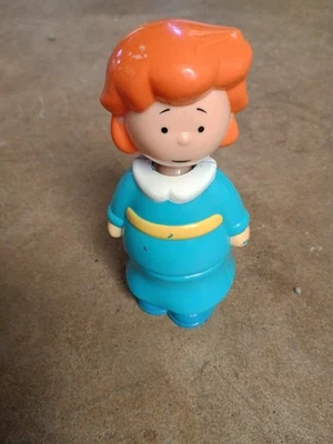 Vtg Caillou toy pyramid plastic ROSIE 3 pc Doll PAINT WEAR but so cute!  5" t - Image 1 of 4