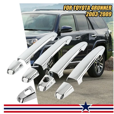 Para 2005 2006-2015 Toyota Tacoma 2003-2009 4 corredores cromado 4 maçanetas Stzegzld - Imagem 1 de 4