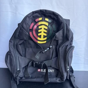 Mochila escolar de skateboard vintage ELEMENT Mohave Rasta Multi Y2K Sk8 leer - Imagen 1 de 12