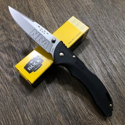 Navaja de bolsillo plegable Buck USA 285 Bantam BLW NRA Lockback 2025 y caja limpia Foto 1 de 4