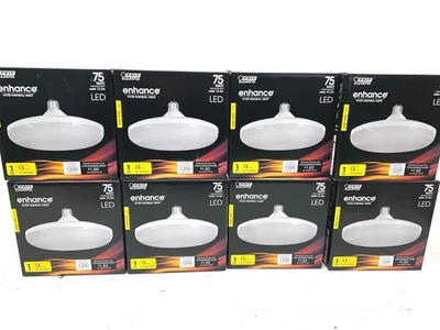 8PK Feit Electric 75WEquiv Non Dimmable Wide Surface E26 Med Base Light Bulb LED - Image 1 of 2