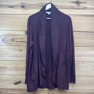 Barefoot Dreams Cardigan XXL CozyChic Lite Red Burgundy Long Line Soft B75 - Picture 1 of 10