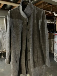 LL Bean x Bellandi Damen Mantel italienische Wolle Chore Barn Button grau Größe Large - Bild 1 von 3