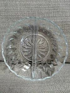 Cut Crystal Divided Bowl - 5.5 In - Picture 1 of 5