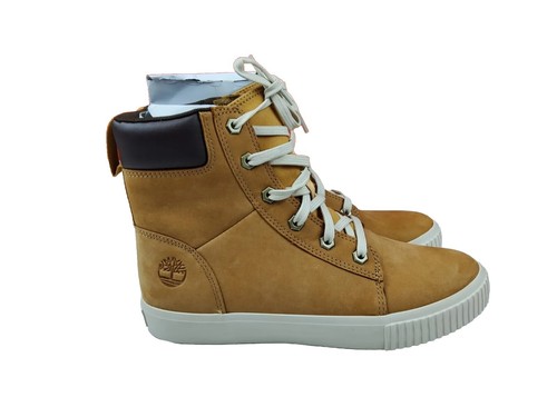 Timberland Donna Skyla Stringate Scarpe da Ginnastica Alte Marrone Nubuck 8M (lotto754)
