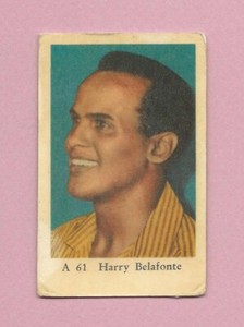 1959 Dutch Gum Card A #61 Harry Belafonte