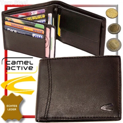 Camel Active Men's Wallet Money Bag Pouch Leather Brown - Image 1 of 4