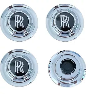 4 Custom Rolls Royce 183mm Floating Wheel Center Caps Set. All Models In Stock - Picture 1 of 4
