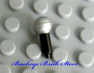 NEU LEGO Minifiguren Band Musik Utensil MIKROFON schwarz mit perlgrauem Top - Bild 1 von 1
