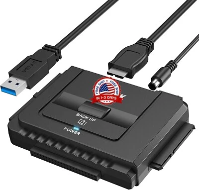 Convertidor Usb 3.0 A Ide Y Sata Disco Duro Externo Kit De Adaptador De Unidad - Image 1 of 4