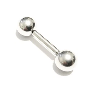 316L Surgical Steel 14, 12, 10 & 8g 1/2" Length 8mm Ball FRENUM BARBELL. - Picture 1 of 8