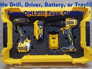 DEWALT TOUGHSYSTEM ATOMIC COMBO DRILL IMPACT BATTERY DEEP TRAY BOX FOAM KRAFT - Picture 1 of 11