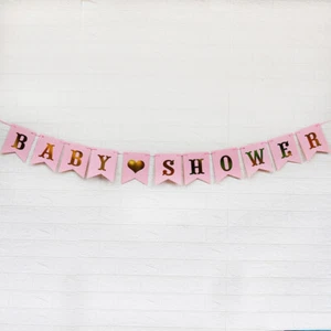 Baby Shower Its A Boy Girl Banner Hanging Garland Pink Decoration Party Bunting* - Picture 1 of 15
