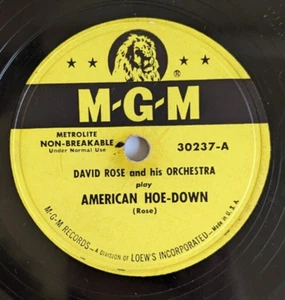 DAVID ROSE - AMERICAN HOE-DOWN/ TIME AND TIME AGAIN 78 RPM - Picture 1 of 2