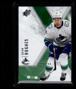 ✅ 2021 Upper Deck SPx Quinn Hughes /299 #43 Vancouver Canucks