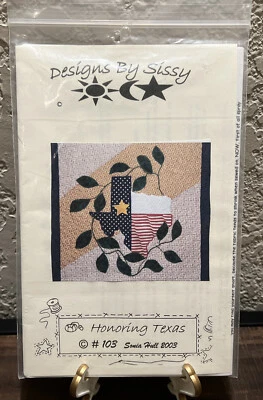 Designs by Sissy #103 Honoring Texas, Quilt Block/Wall Hanging Pattern - Image 1 of 4