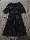 Toast • Navy & Ecru Moroccan Stripe Wool Gauze Dress • Size 6