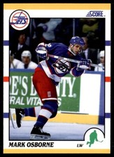 1990-91 Score Rookie and Traded Mark Osborne Winnipeg Jets #28T
