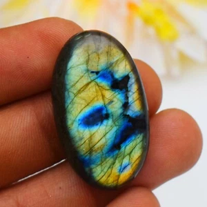 36*21 MM Oval Shape Multi Flashy Natural Labradorite Loose Stone Cabochon 44 Ct - Picture 1 of 6