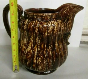 ANTIKER DATIERTER 1849 BENNINGTON KRUG GRÖSSTE GERIPPTE GRÖSSE: 10 3/8 ZOLL NACHLASSFUND - Bild 1 von 12