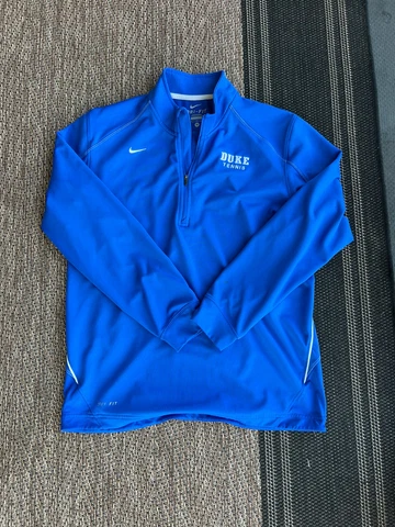 DUKE UNIVERSITY TENNIS TEAM QUARTER ZIP NIKE MENS MEDIUM USED Cover