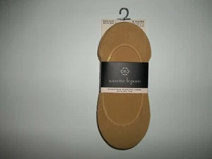 NANETTE LEPORE 6 PR MicroFiber Seamless Tan Shoe LINER SOCKS Womens Size 9 -11 - Picture 1 of 4