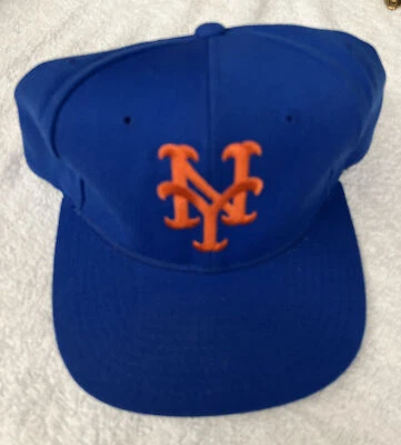 Sombrero vintage de los New York Mets con cierre a presión azul/naranja en muy buena condición Foto 1 de 4