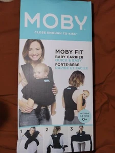 Moby Fit Carrier Black Baby Sling/Wrap - Picture 1 of 8