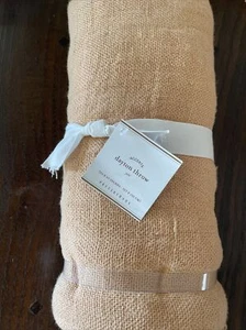 Pottery Barn Dayton Linen Fringe Throw - Sunset Orange - Picture 1 of 6