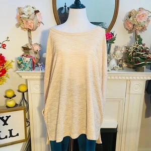 Simply Noelle Textured Slub Pocket Top Light Tan | Size XS (Sz 4-6) NWT - Picture 1 of 10