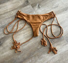 Kaohs Zigeuner-Bikiniunterteil kleine Quaste Bronze nahtlos knapp schnürbar USA Damen