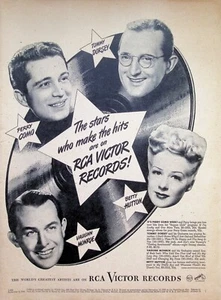 VINTAGE 1940s Print Ad ~ RCA Victor Records ~ The World's Greatest Artists Are.. - Picture 1 of 1