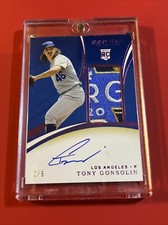 2020 Immaculate Collection Tony Gonsolin Auto Rookie 5 Color Patch Card RC # /5