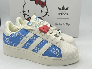 adidas X Hello Kitty Superstar XLG Women's Blue Burst IG4477 Women’s Size 6.5 - Picture 1 of 7