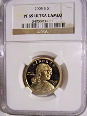 2005-S Sacagawea Dollar NGC PF 69 Ultra Cameo - Image 1 of 3