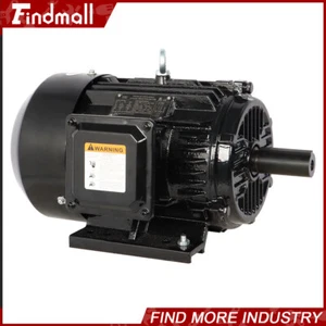 Electric Motor 1800 RPM 5 HP 3 Phase 184T Frame TEFC 230/460V Severe Duty New - Picture 1 of 24
