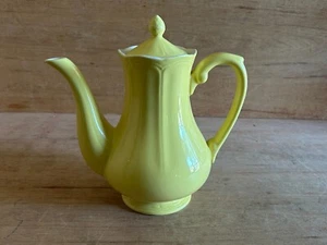 Ironstone Buttercup Federalist Coffee Pot w/Lid Teapot 7-1/2" Tall Yellwo Vtg - Zdjęcie 1 z 24
