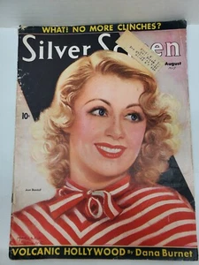 SILVER SCREEN MAGAZINE AUGUST 1937 JOAN BLONDELL BY MARLAND STONE - Picture 1 of 9