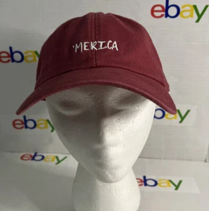 State of Mine Unisex ‘Merica Ballcap Hat Red Adjustable Cotton - Picture 1 of 4