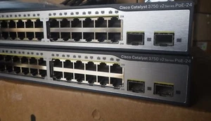 Cisco WS-C3750V2-24PS-S 3750v2 PoE Switch IPservices 15.0 PS-E IOS 5-YR Warranty - Picture 1 of 3